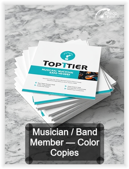 Musician Band Member business card design sample