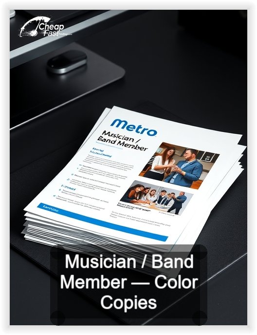 Musician Band Member business card design sample