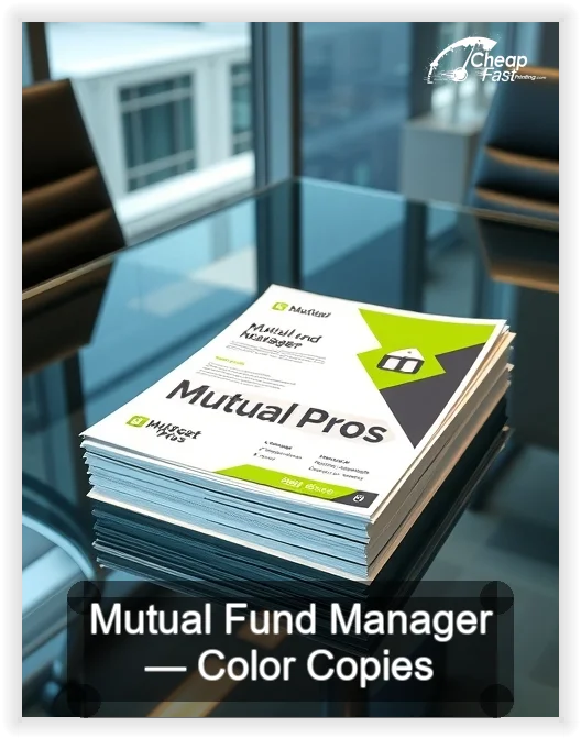Mutual Fund Manager business card design sample