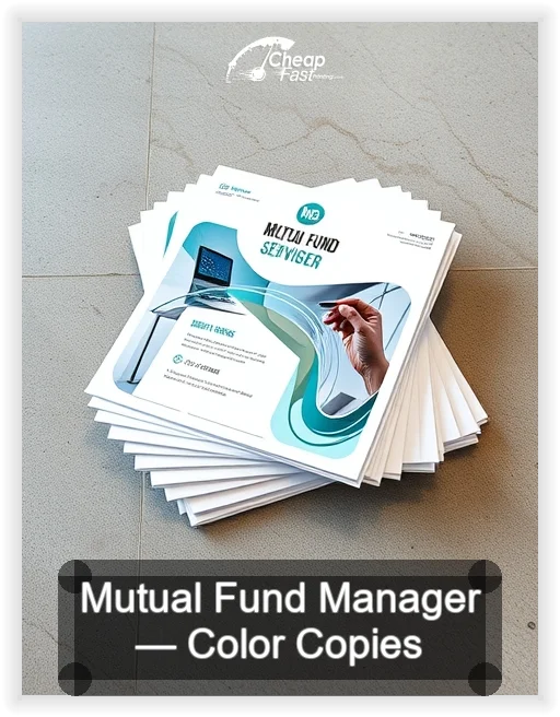 Mutual Fund Manager business card design sample