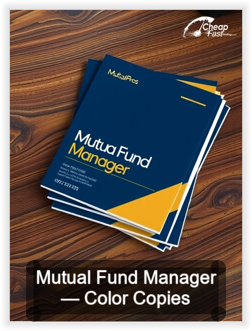 Mutual Fund Manager business card design sample