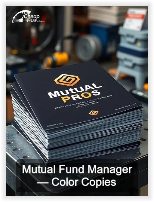 Mutual Fund Manager business card design sample