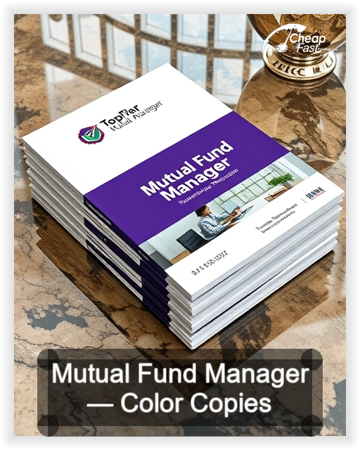 Mutual Fund Manager business card design sample