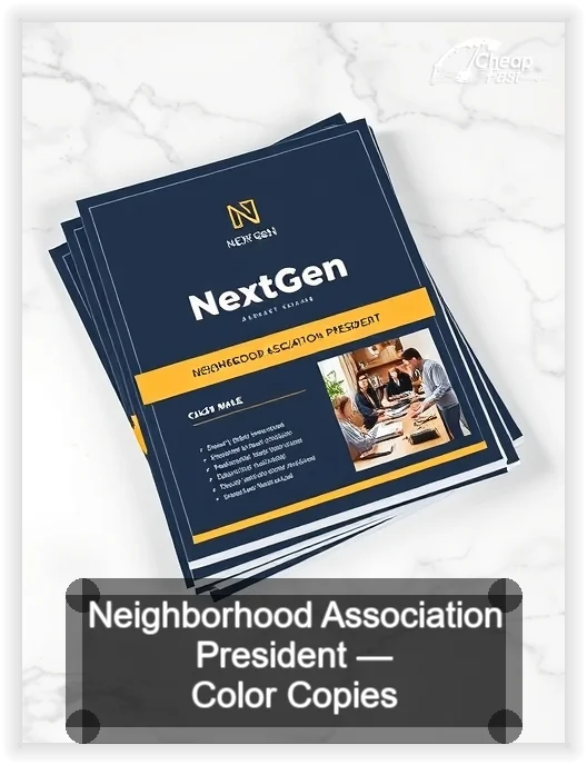 Neighborhood Association President business card design sample