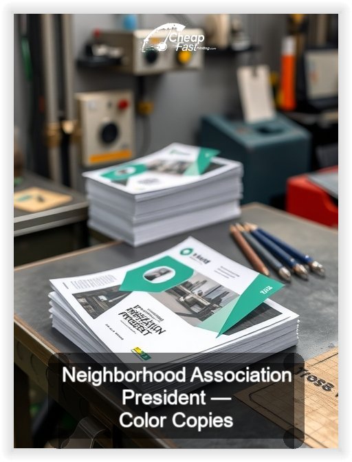 Neighborhood Association President business card design sample