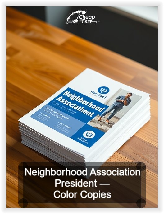 Neighborhood Association President business card design sample