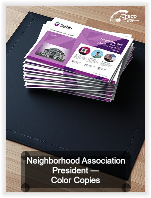 Neighborhood Association President business card design sample
