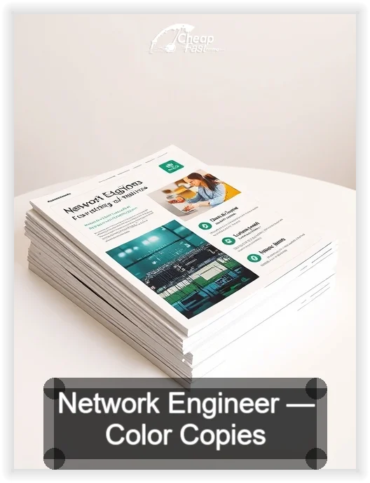 Network Engineer business card design sample