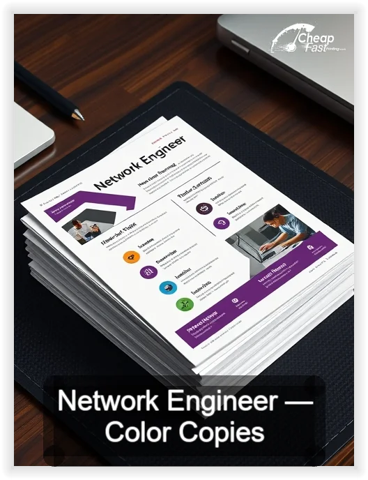 Network Engineer business card design sample