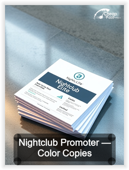Nightclub Promoter business card design sample