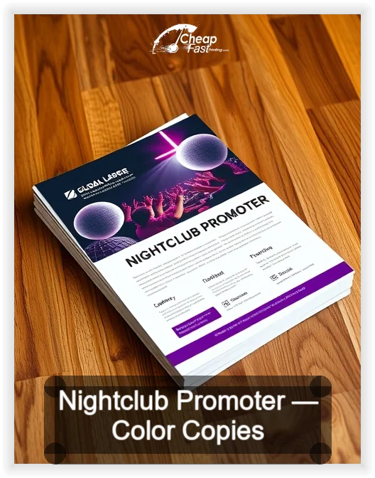 Nightclub Promoter business card design sample