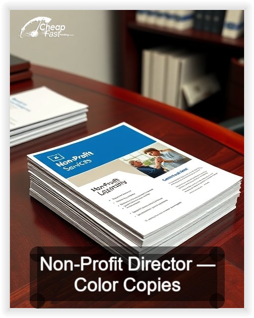 Non Profit Director business card design sample