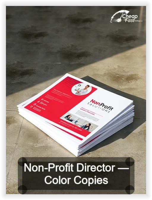 Non Profit Director business card design sample