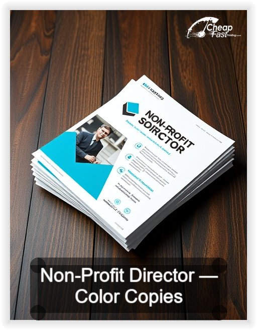 Non Profit Director business card design sample