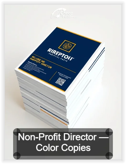 Non Profit Director business card design sample