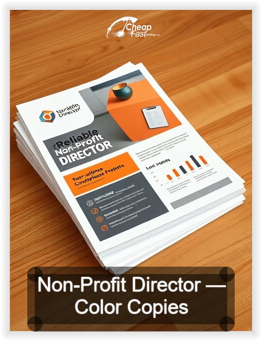 Non Profit Director business card design sample