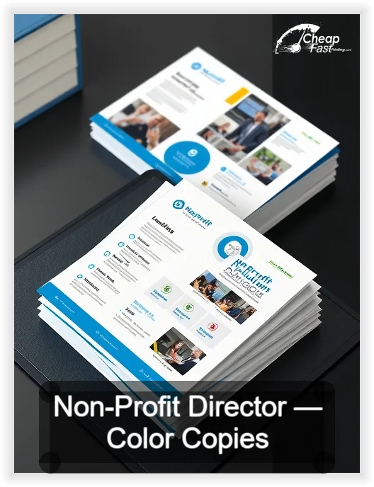 Non Profit Director business card design sample