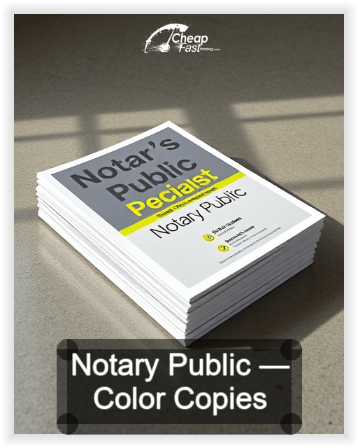 Notary Public business card design sample