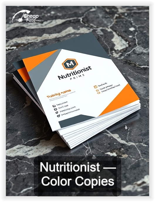 Nutritionist business card design sample