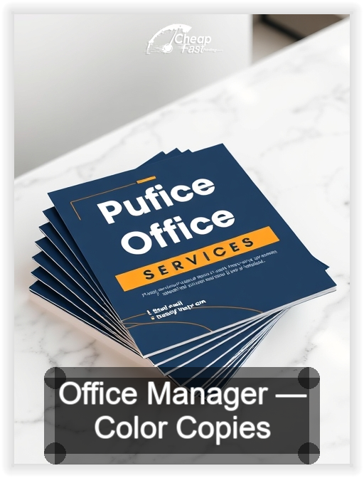 Office Manager business card design sample