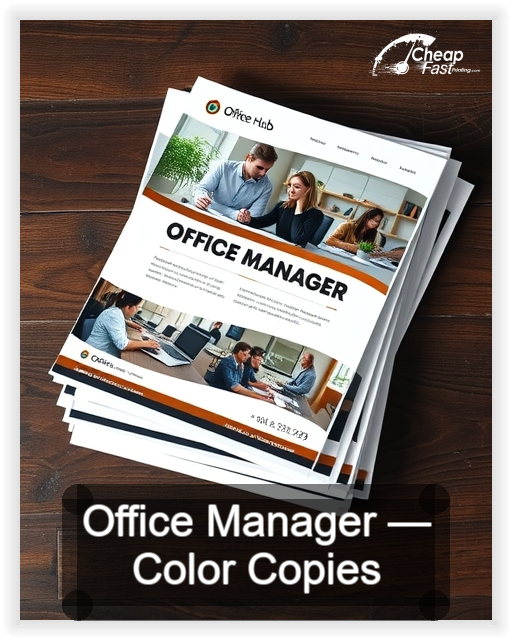 Office Manager business card design sample