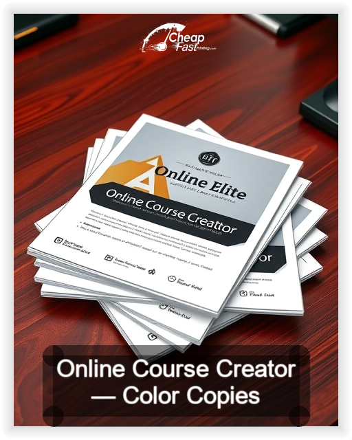 Online Course Creator business card design sample