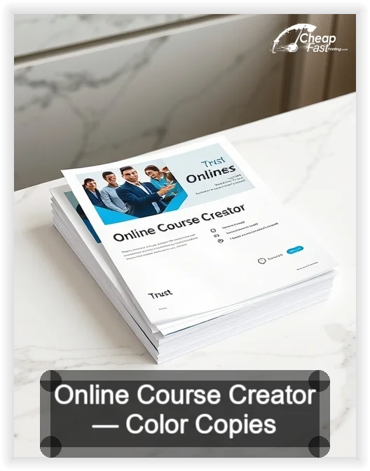 Online Course Creator business card design sample