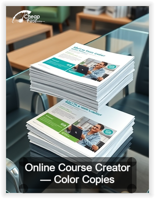 Online Course Creator business card design sample