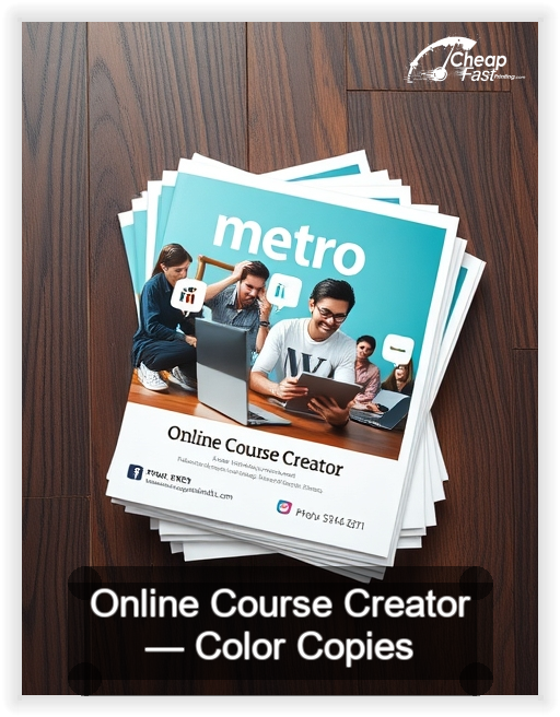 Online Course Creator business card design sample