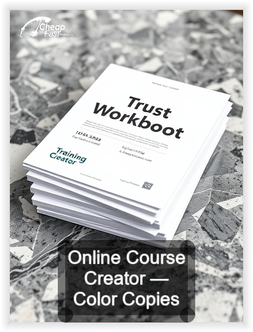 Online Course Creator business card design sample