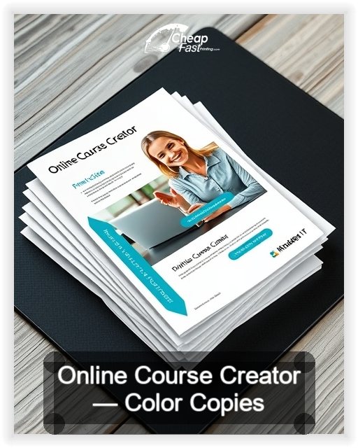 Online Course Creator business card design sample