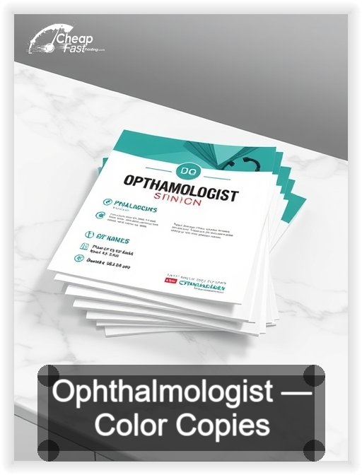 Ophthalmologist business card design sample