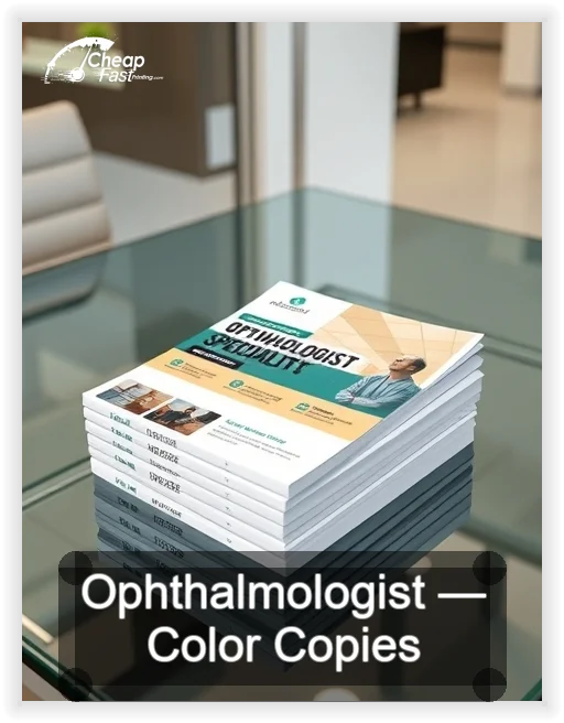 Ophthalmologist business card design sample