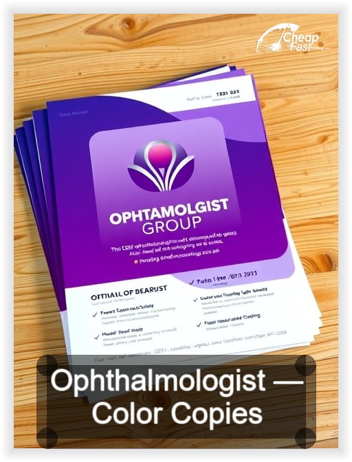Ophthalmologist business card design sample