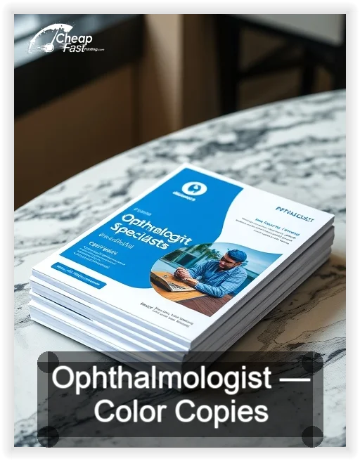 Ophthalmologist business card design sample