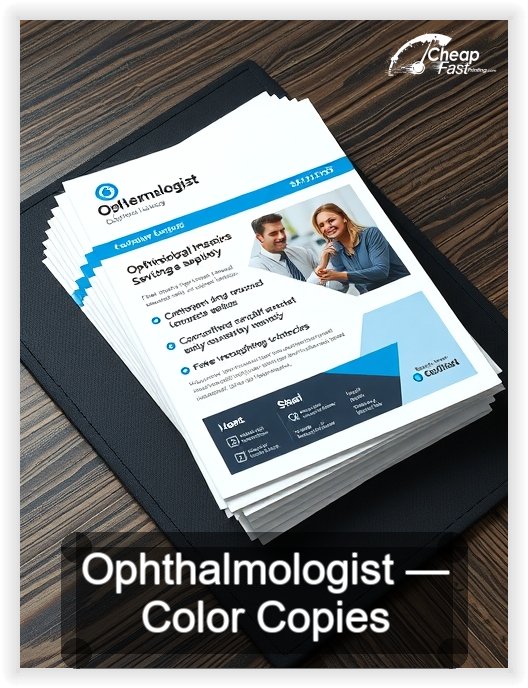 Ophthalmologist business card design sample