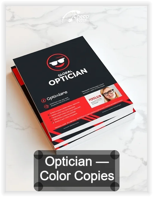 Optician business card design sample