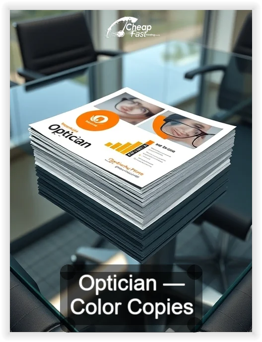Optician business card design sample