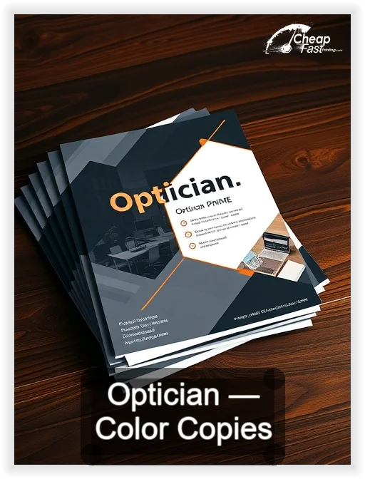 Optician business card design sample