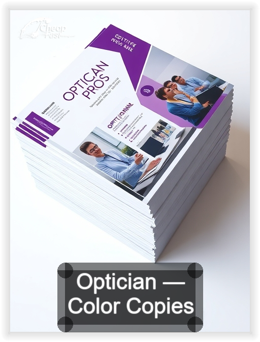 Optician business card design sample