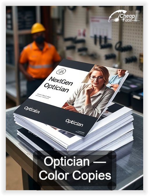 Optician business card design sample