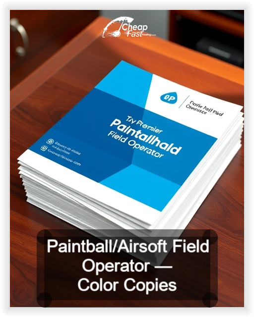 Paintball Airsoft Field Operator business card design sample