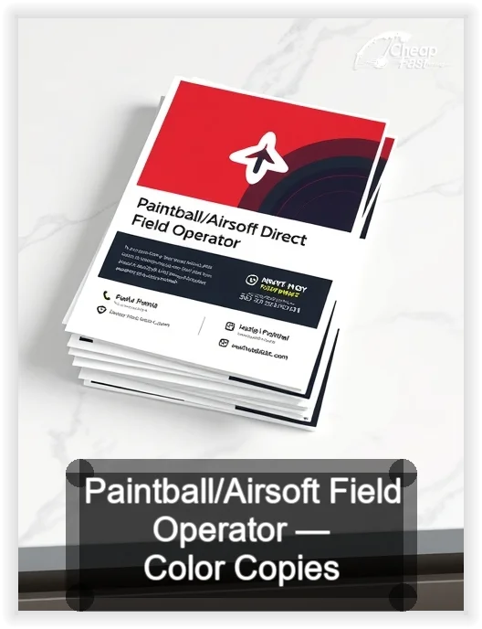 Paintball Airsoft Field Operator business card design sample