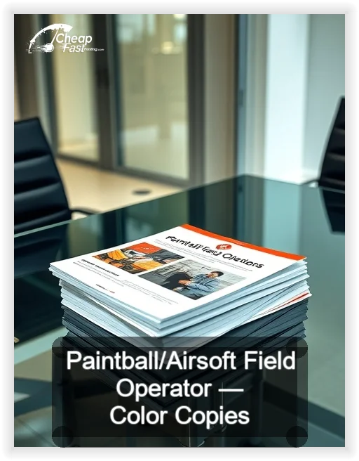 Paintball Airsoft Field Operator business card design sample