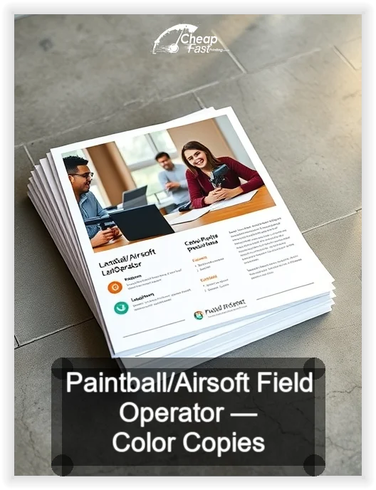Paintball Airsoft Field Operator business card design sample