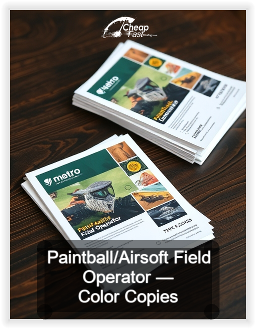 Paintball Airsoft Field Operator business card design sample