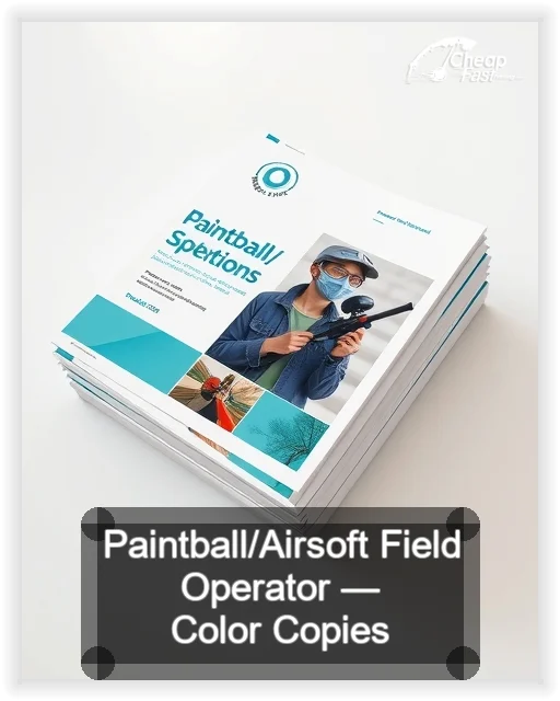 Paintball Airsoft Field Operator business card design sample