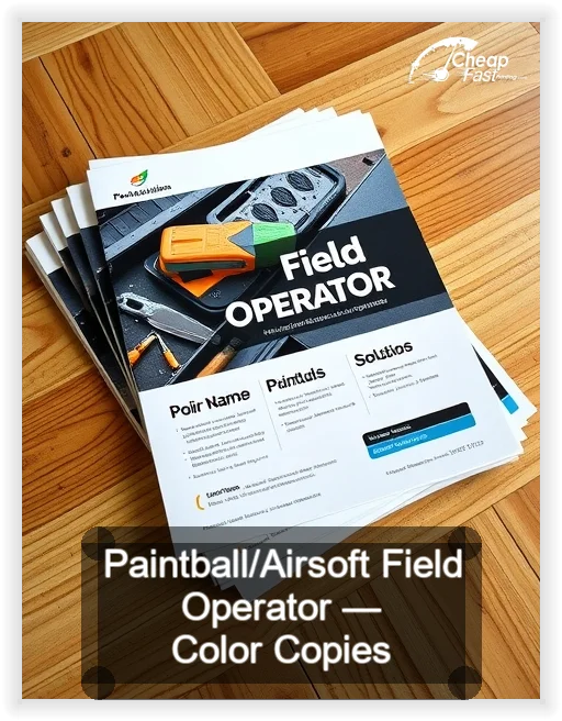 Paintball Airsoft Field Operator business card design sample
