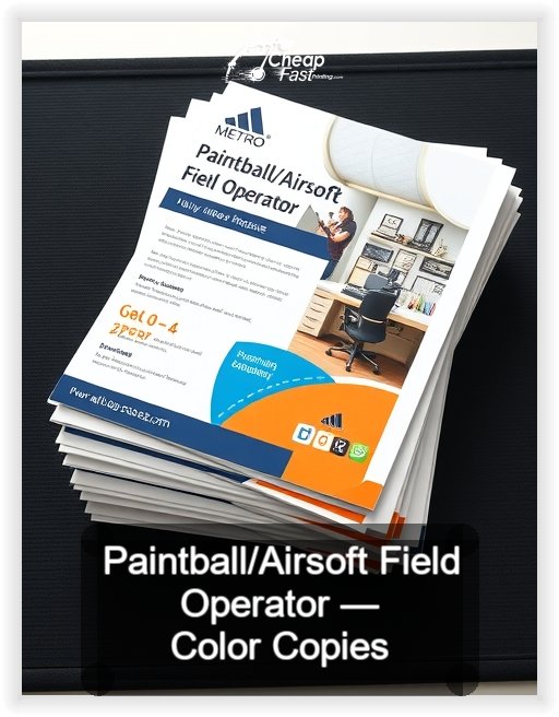 Paintball Airsoft Field Operator business card design sample