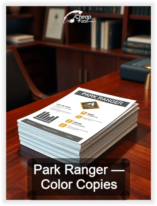 Park Ranger business card design sample